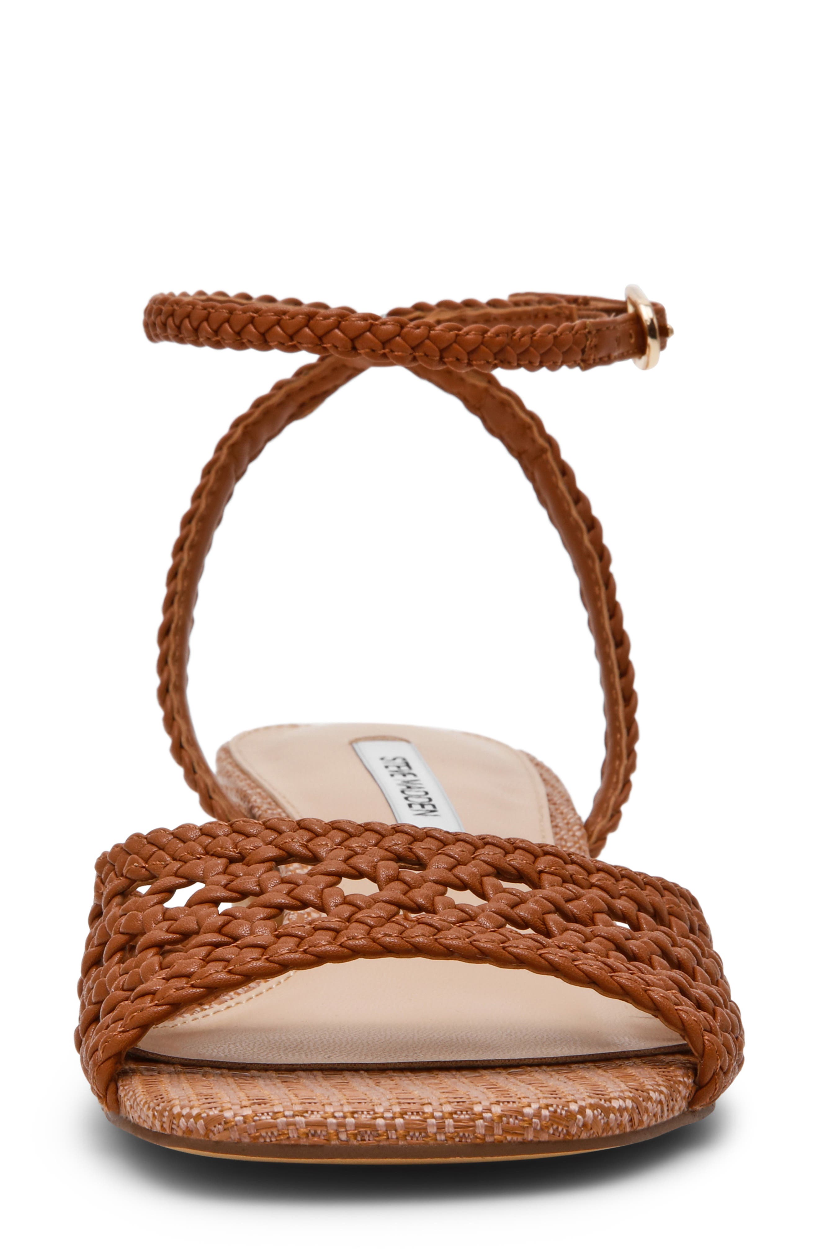 Steve Madden Jessie Ankle Strap Sandal, Alternate, color, Cognac