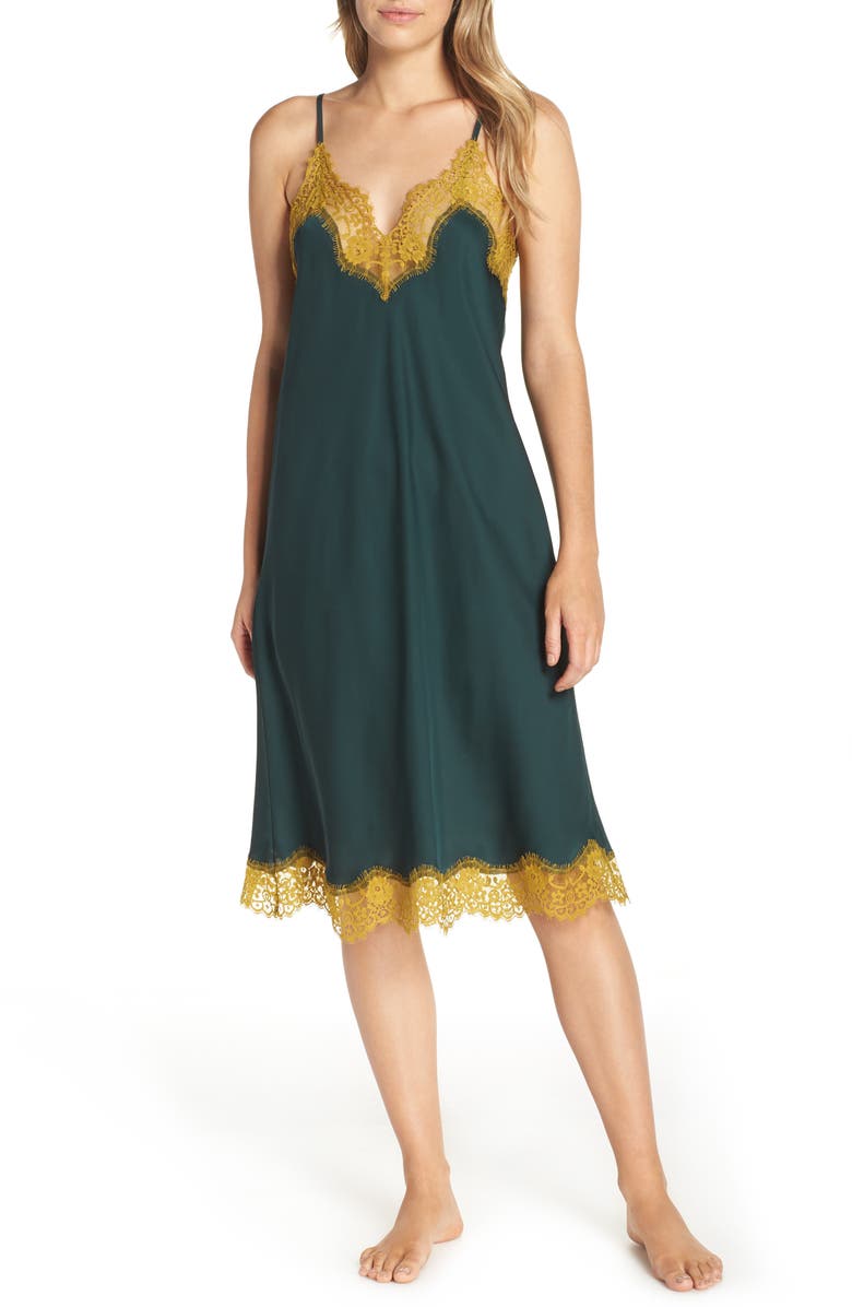 Halogen<sup>®</sup> x Atlantic-Pacific Lace & Satin Slip, Main, color,