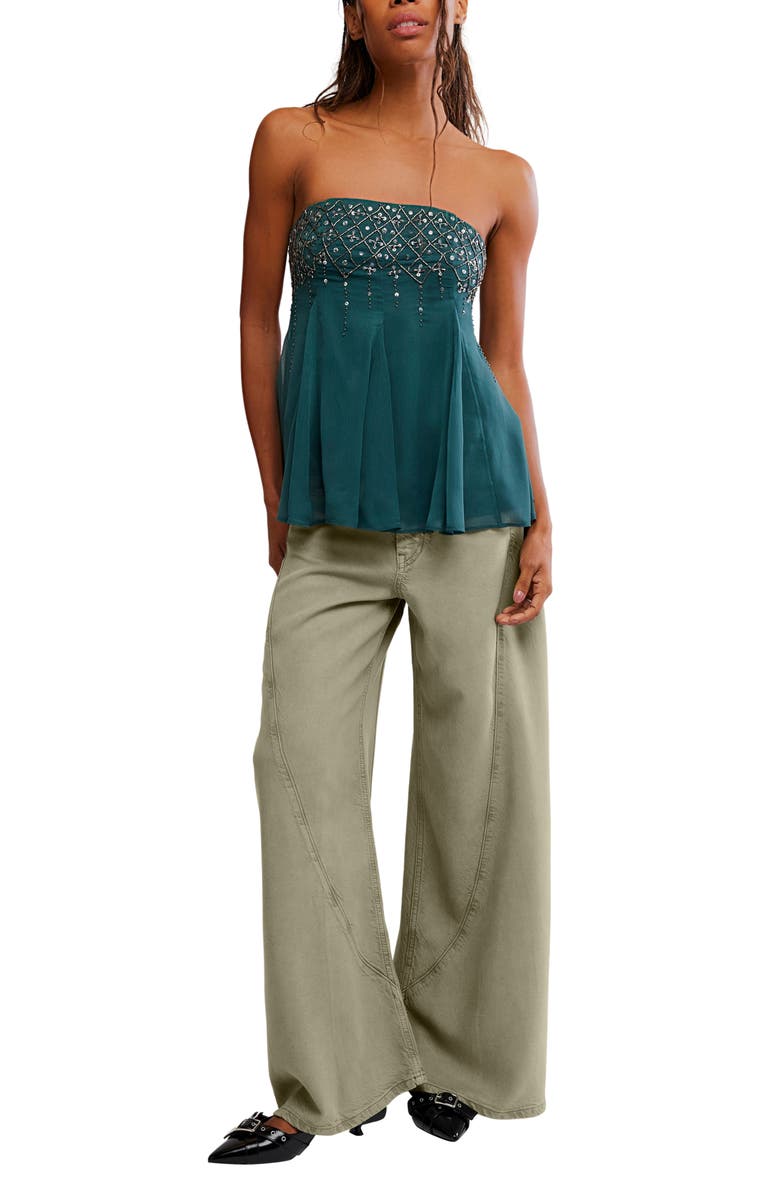 Free People Tara Embellished Tube Top, Alternate, color, Midnight Mountain