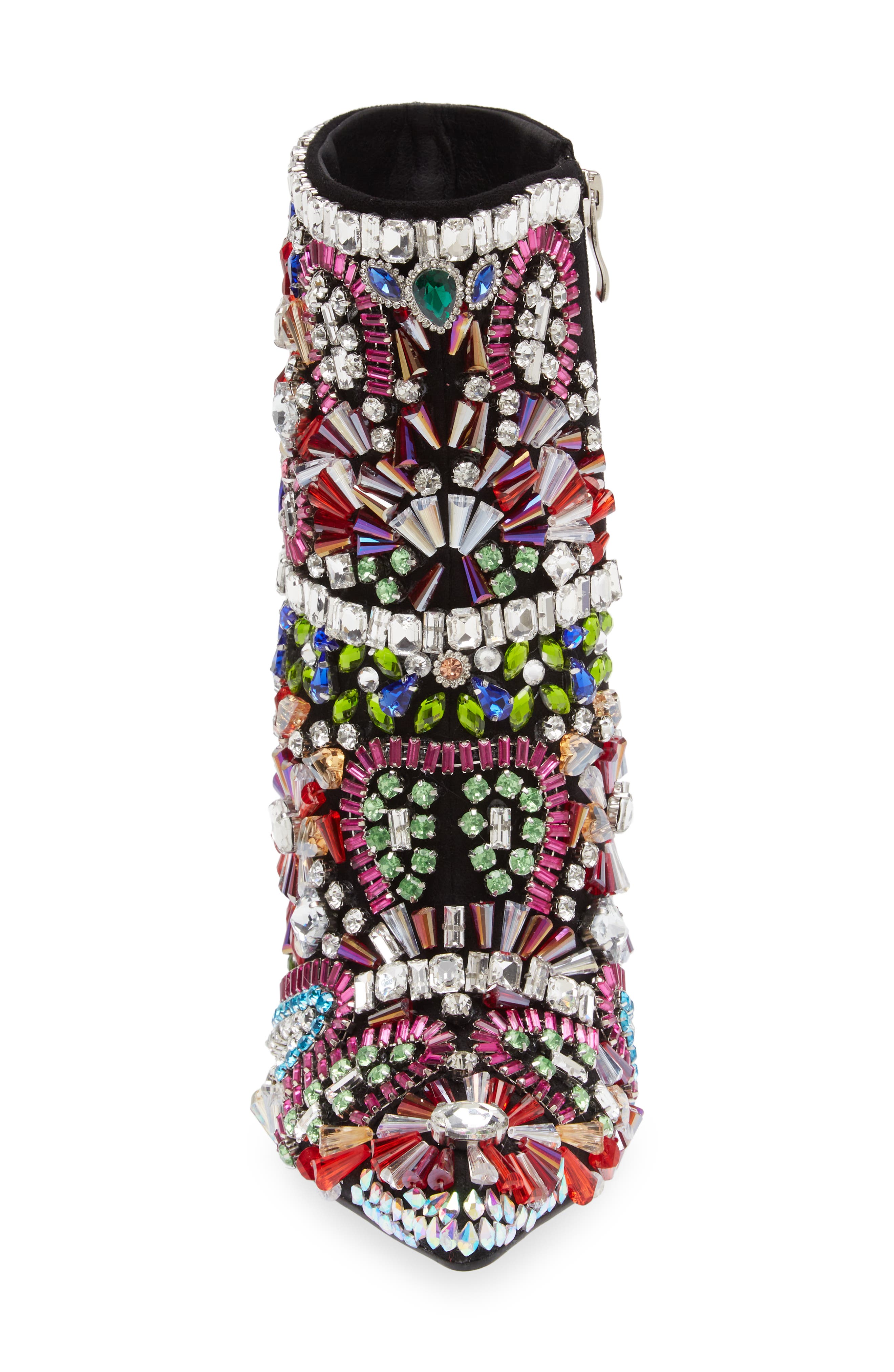 AZALEA WANG Holly Embellished Pointed Toe Bootie, Alternate, color, 