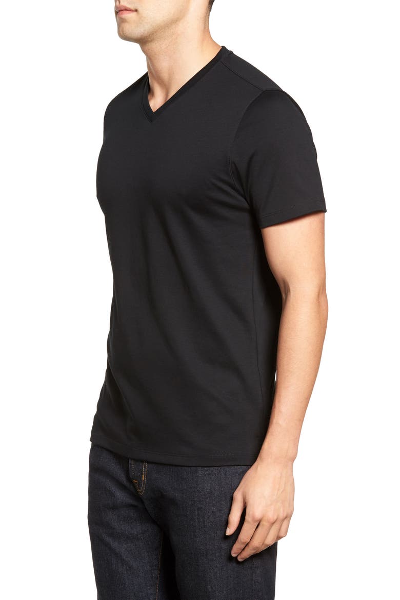 Georgia Regular Fit V-Neck T-Shirt, Alternate, color, BLACK