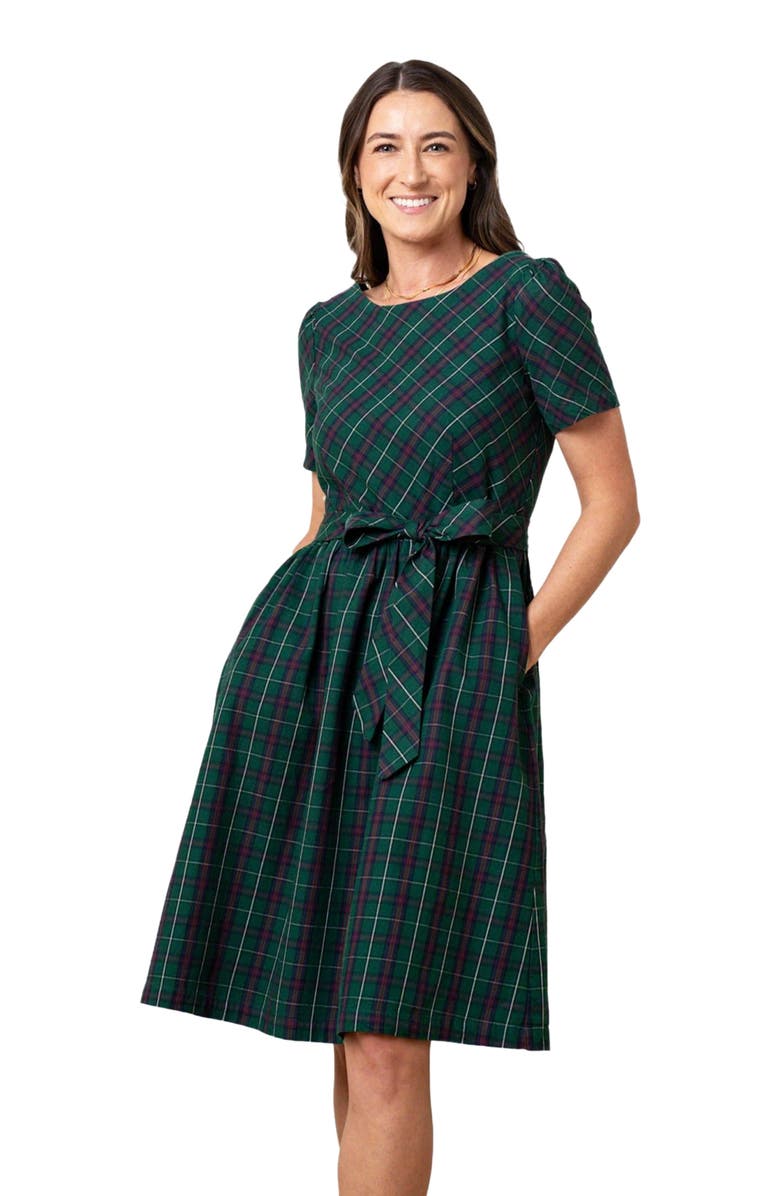 Hope & Henry Women's Organic Short Sleeve Holiday Dress, Main, color, 