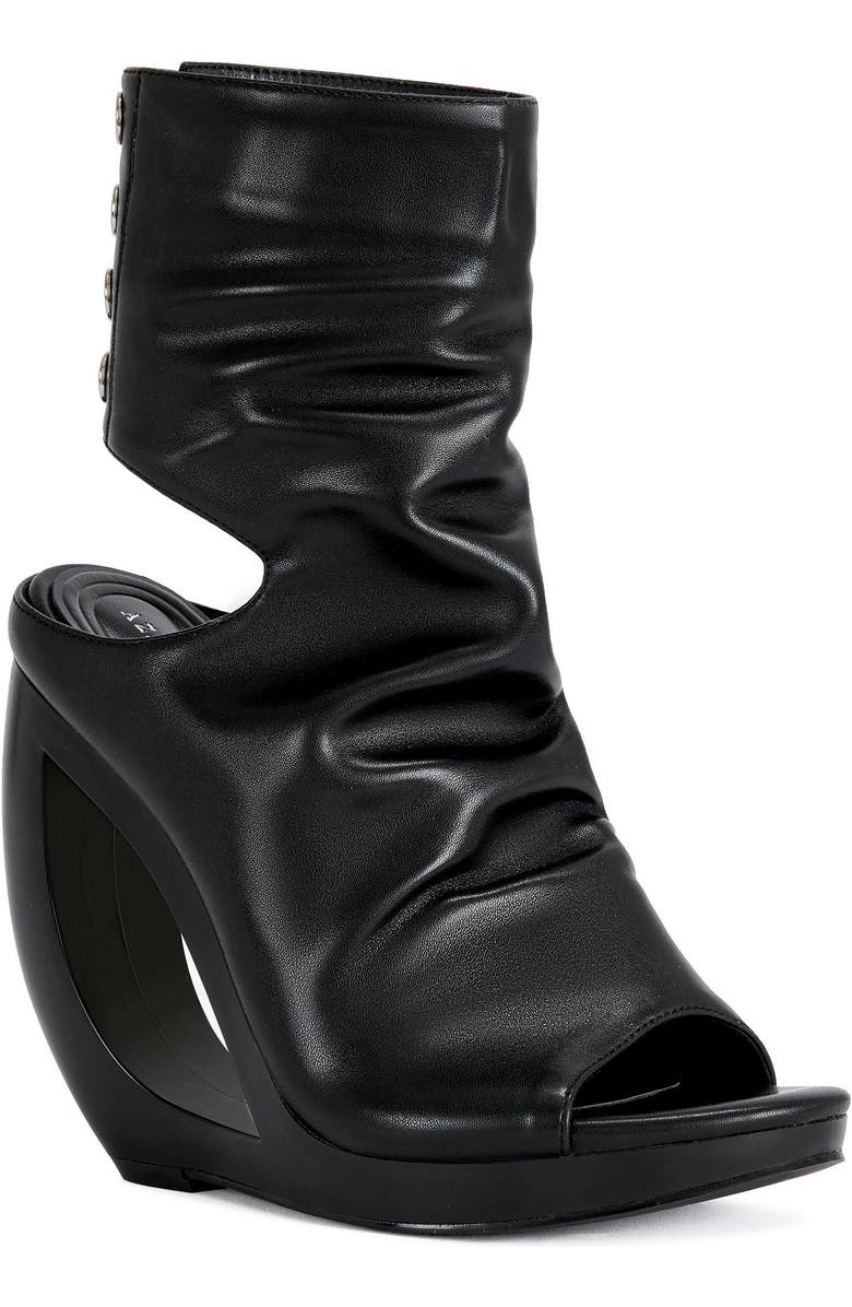 AZALEA WANG Circos Wedge Sandal, Alternate, color, Black