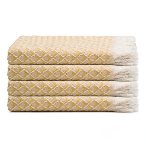 Serenity Grid Turkish Cotton Hand Towel Bundle