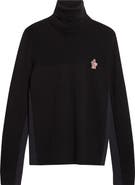 Moncler Grenoble Mixed Media Turtleneck Sweater