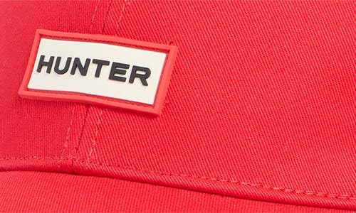 Hunter Logo Baseball Cap In Red