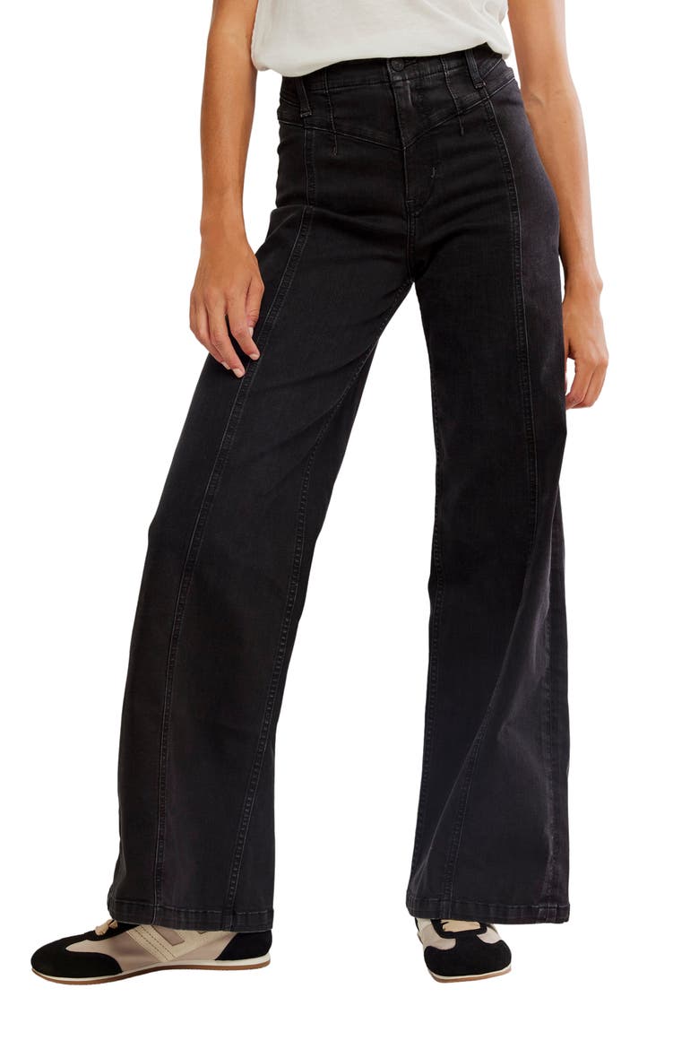 Libre Front Yoke Wide Leg Jeans, Main, color, CAFE NOIR