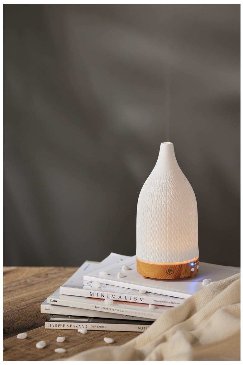 Crochet Ceramic Ultrasonic Diffuser, Alternate, color, WHITE