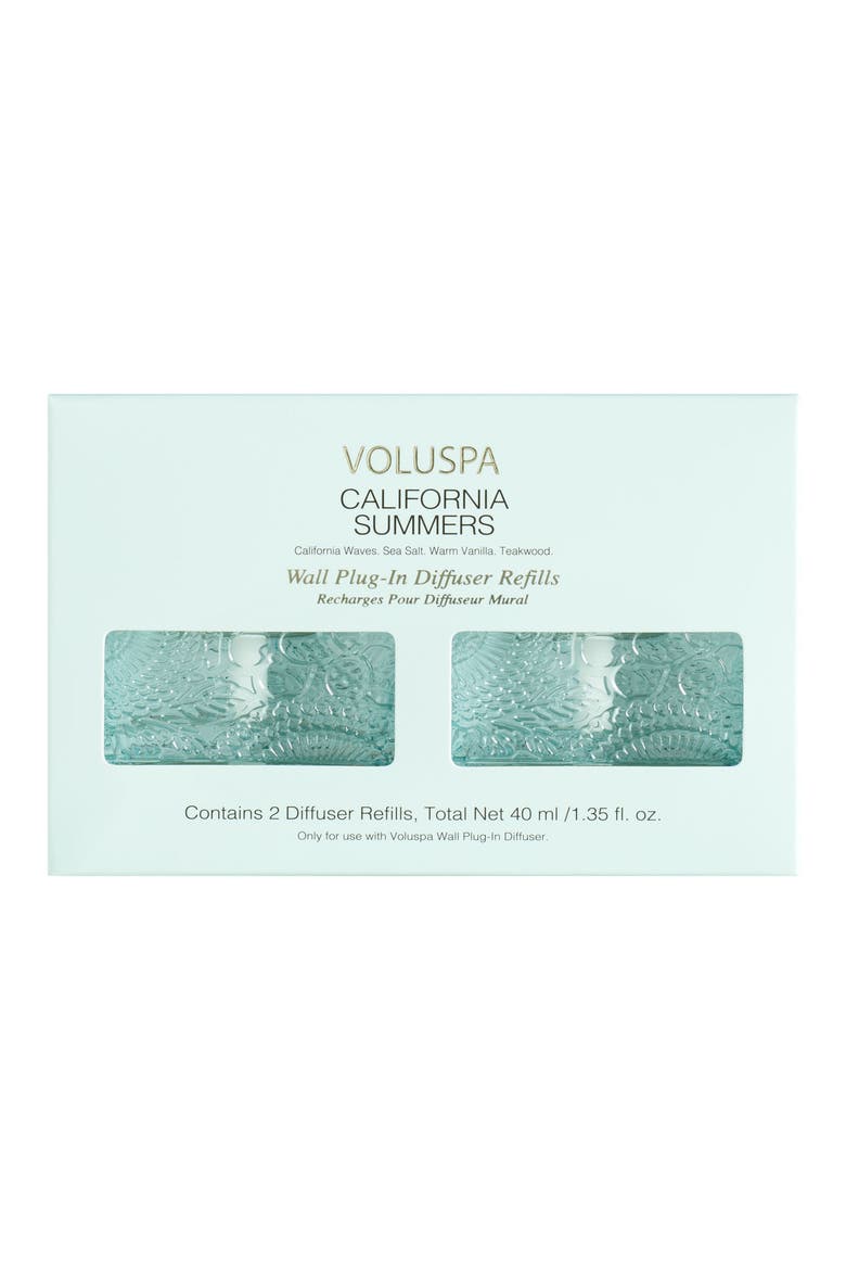 California Summers Set of Two Wall Plug-In Diffuser Refills, Main, color, NO COLOR