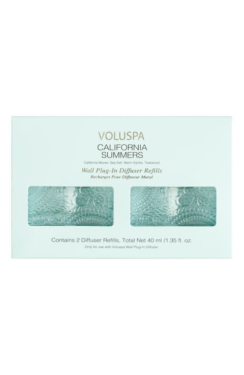 California Summers Set of Two Wall Plug-In Diffuser Refills