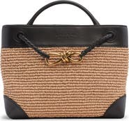 Bottega Veneta Small Andiamo Raffia & Leather Shoulder Bag