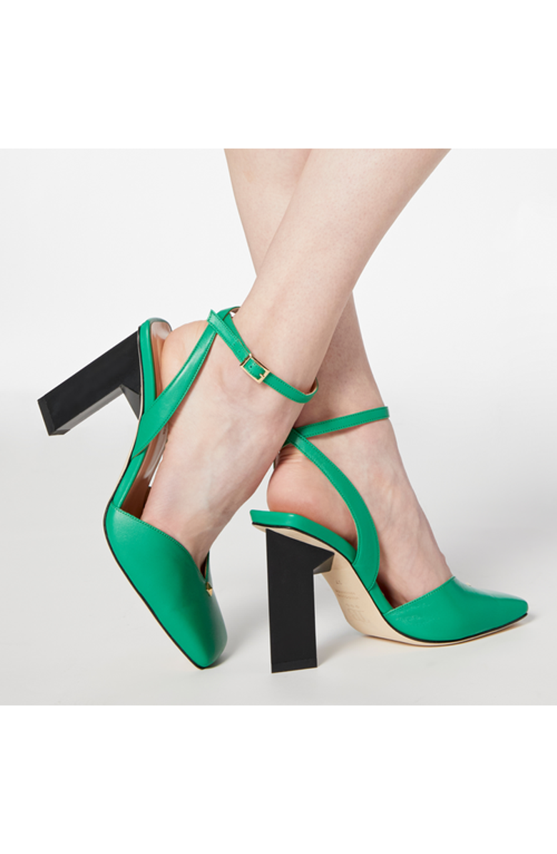 Tiannia Barnes Hope Ankle Strap Heels - High, Alternate, color, Green