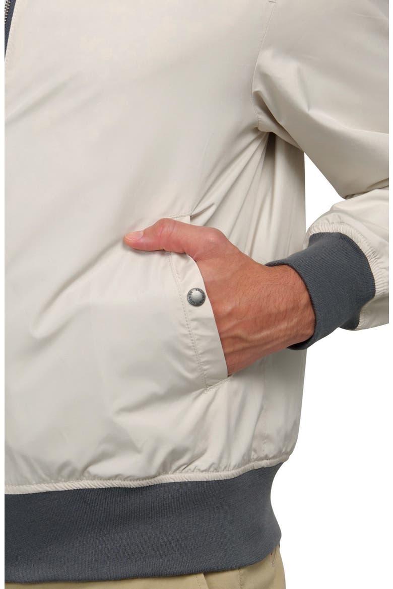 Slim Fit Floral Reversible Bomber Jacket, Alternate, color, BEIGE