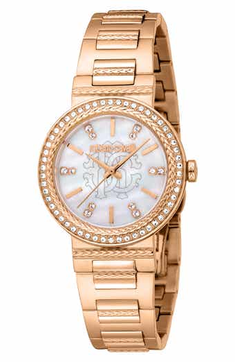 Roberto Cavalli Crystal Bracelet Watch, 30mm