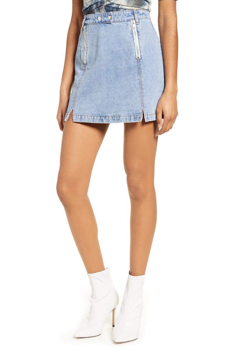 4SI3NNA Royce Denim Miniskirt, Main, color,