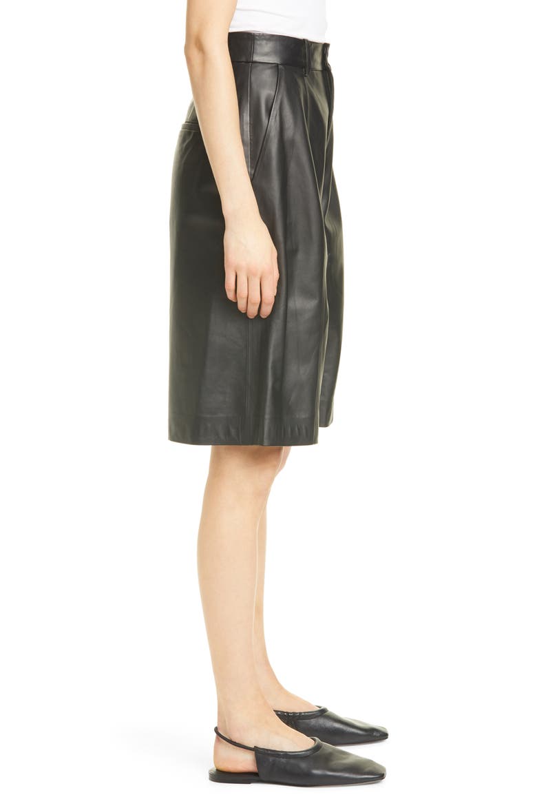 Leather Shorts, Alternate, color, BLACK