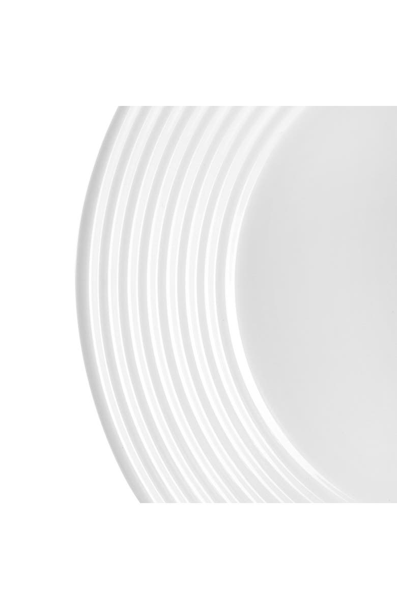 Gibson Ultra Ultra Patio 4 Piece Tempe Opal Glass Dinner Plate Set, Alternate, color, White
