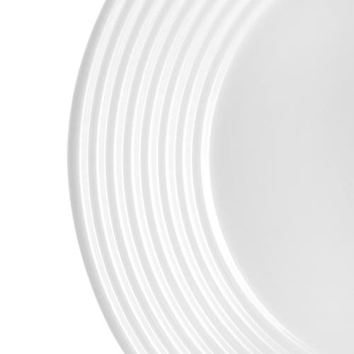 Gibson Ultra Ultra Patio 4 Piece Tempe Opal Glass Dinner Plate Set In White