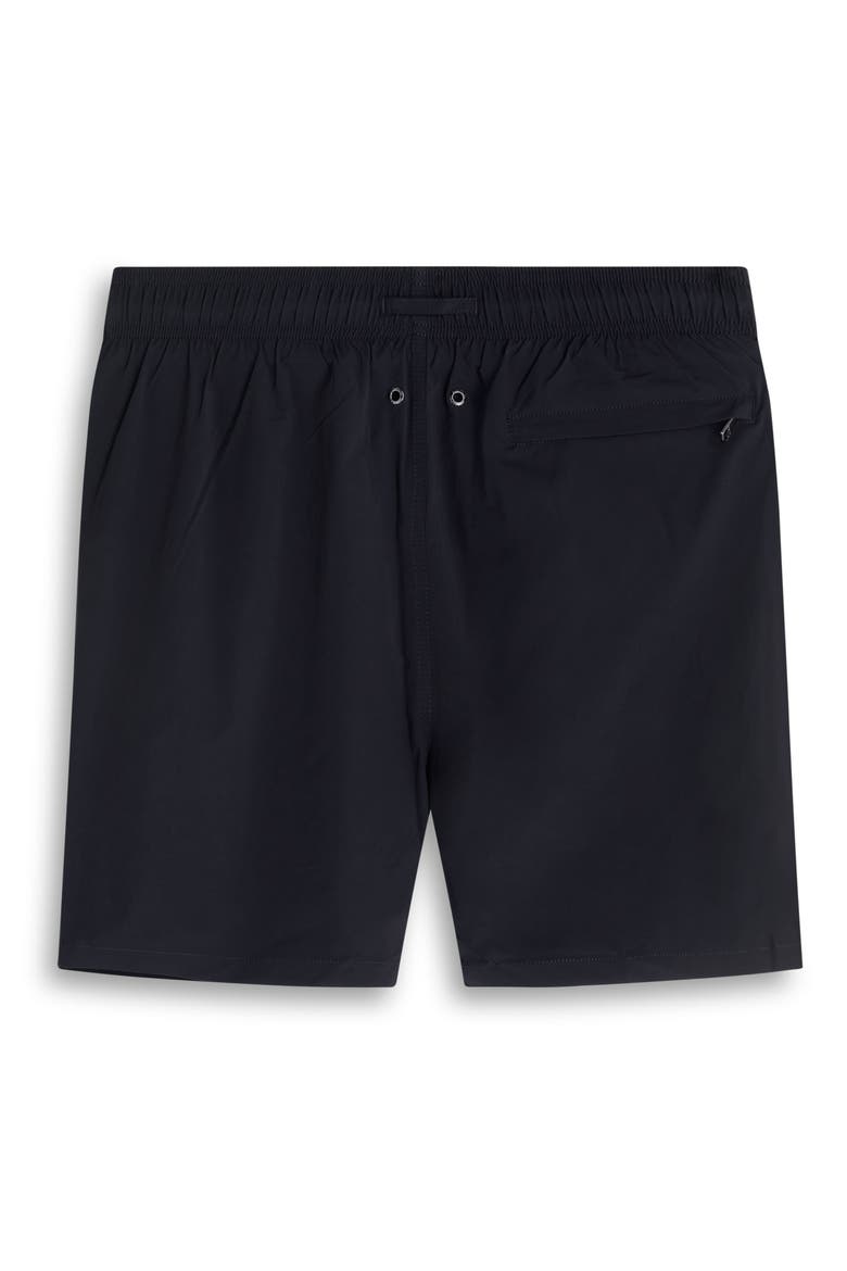 Cruz Print Swim Trunks, Alternate, color, BLACK