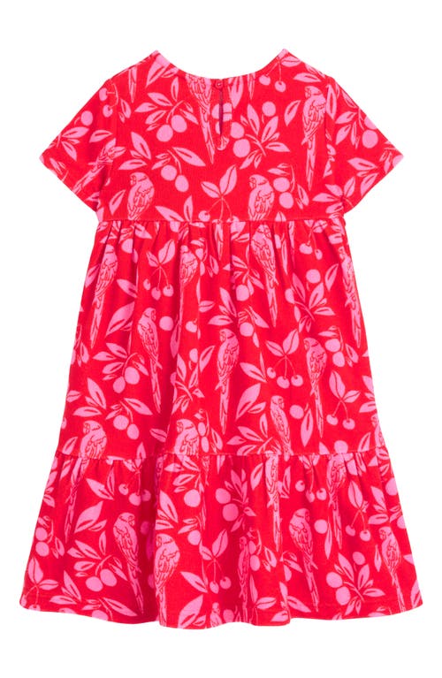 Mini Boden Kids' Ariel Parrot Print French Terry Twirly Dress