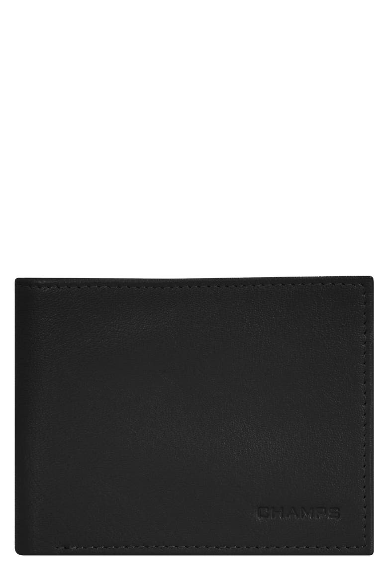 Onyx ID Flap Leather Bifold Wallet, Main, color, BLACK