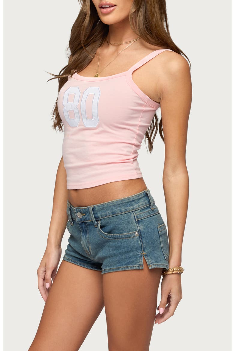 '80s Babe Appliqué Cotton Crop Graphic Tank, Alternate, color, LIGHT-PINK