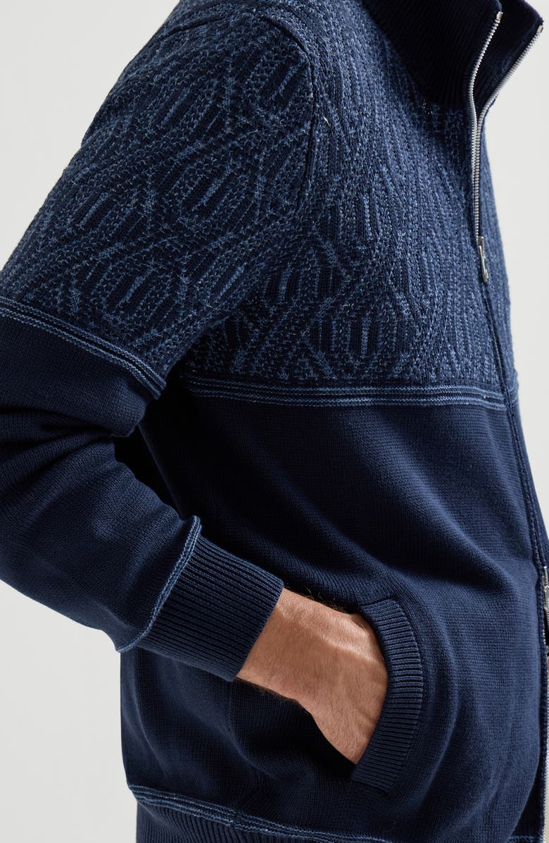 Brunello Cucinelli Cotton cardigan, Alternate, color, Navy Blue