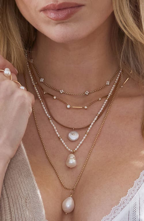 Zoë Chicco 14kt Yellow Gold Station Box Chain Necklace In Gold