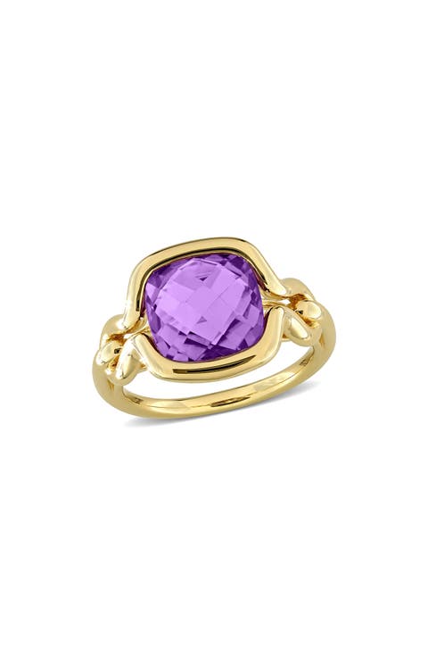 Amethyst Solitaire Ring