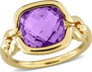 DELMAR Amethyst Solitaire Ring