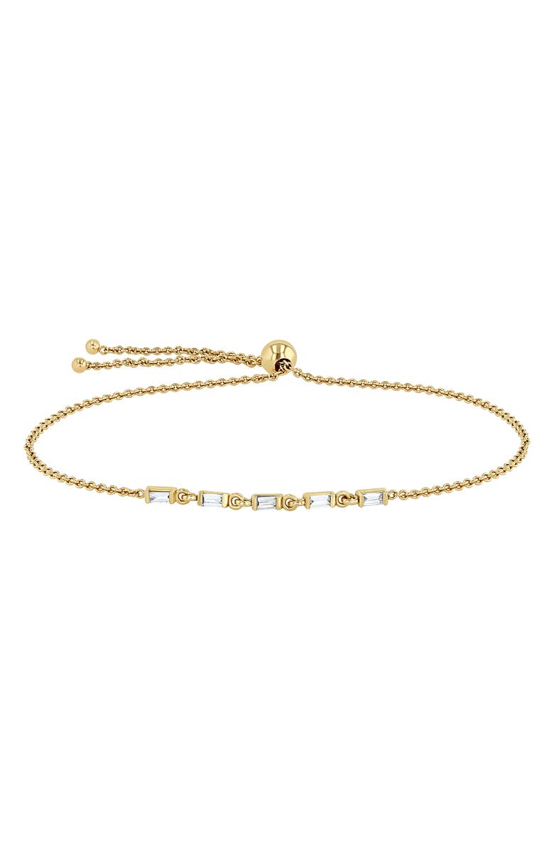 Zoë Chicco Baguette Diamond Slider Bracelet, Main, color, 14K Yg