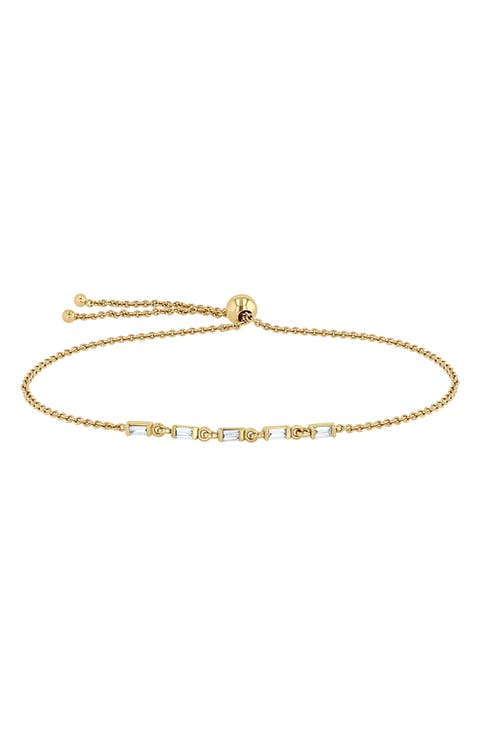Baguette Diamond Slider Bracelet