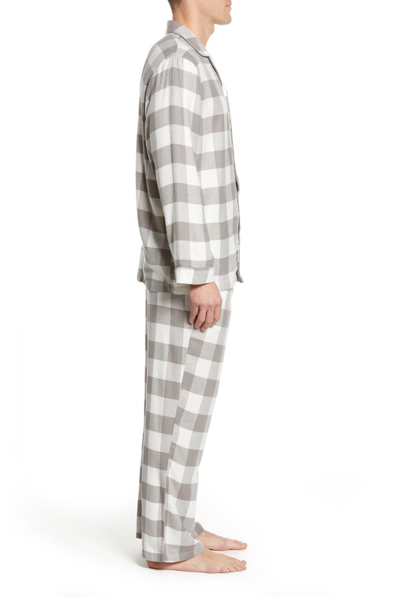 Family Flannel Pajamas, Alternate, color, GREY FROST CHECK