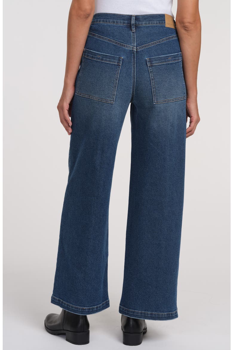 Celeste High Rise Elastic Waist Wide Leg Jeans, Alternate, color, MEDIUM WASH