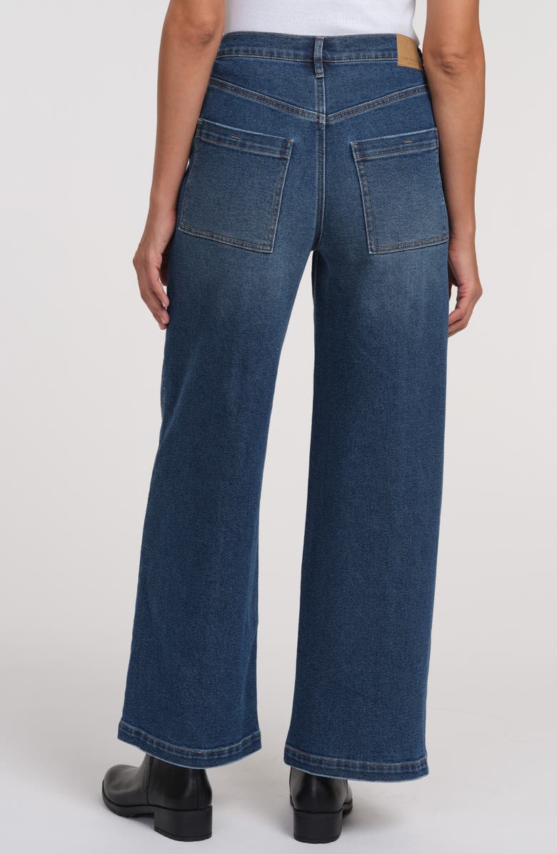 Sanctuary Denim Celeste High Rise Elastic Waist Wide Leg Jeans, Alternate, color, Medium Wash