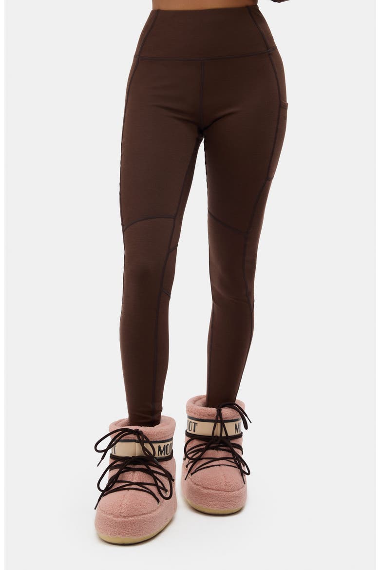 Hallie High Waist Leggings, Main, color, SPIKED COCOA
