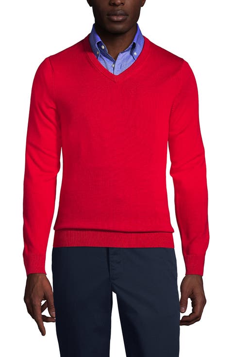 School Uniform  Cotton Modal Fine Gauge V-neck Sweater