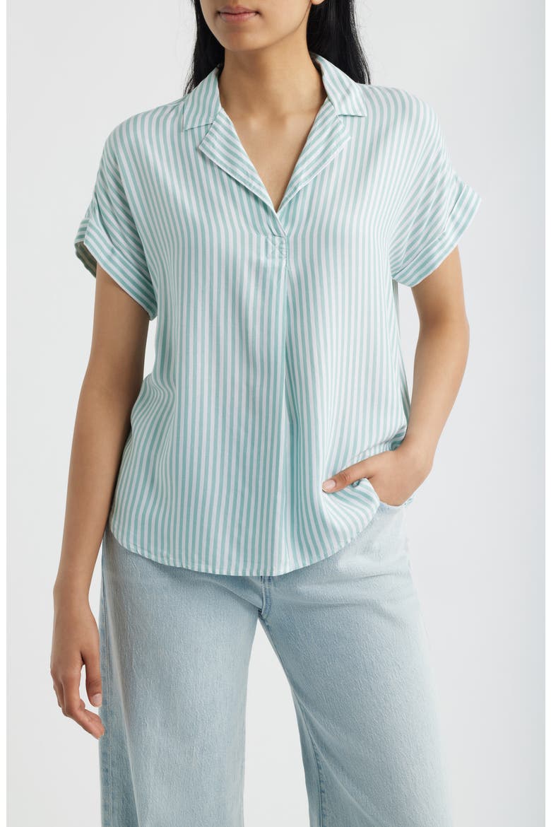 Deni Stripe Shirt, Main, color, CUCUMBER MINT