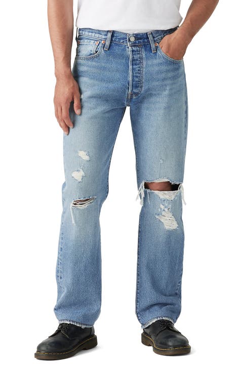501® Original Ripped Straight Leg Jeans (Lookin Good DX)