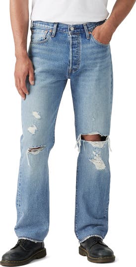501<sup>®</sup> Original Ripped Straight Leg Jeans