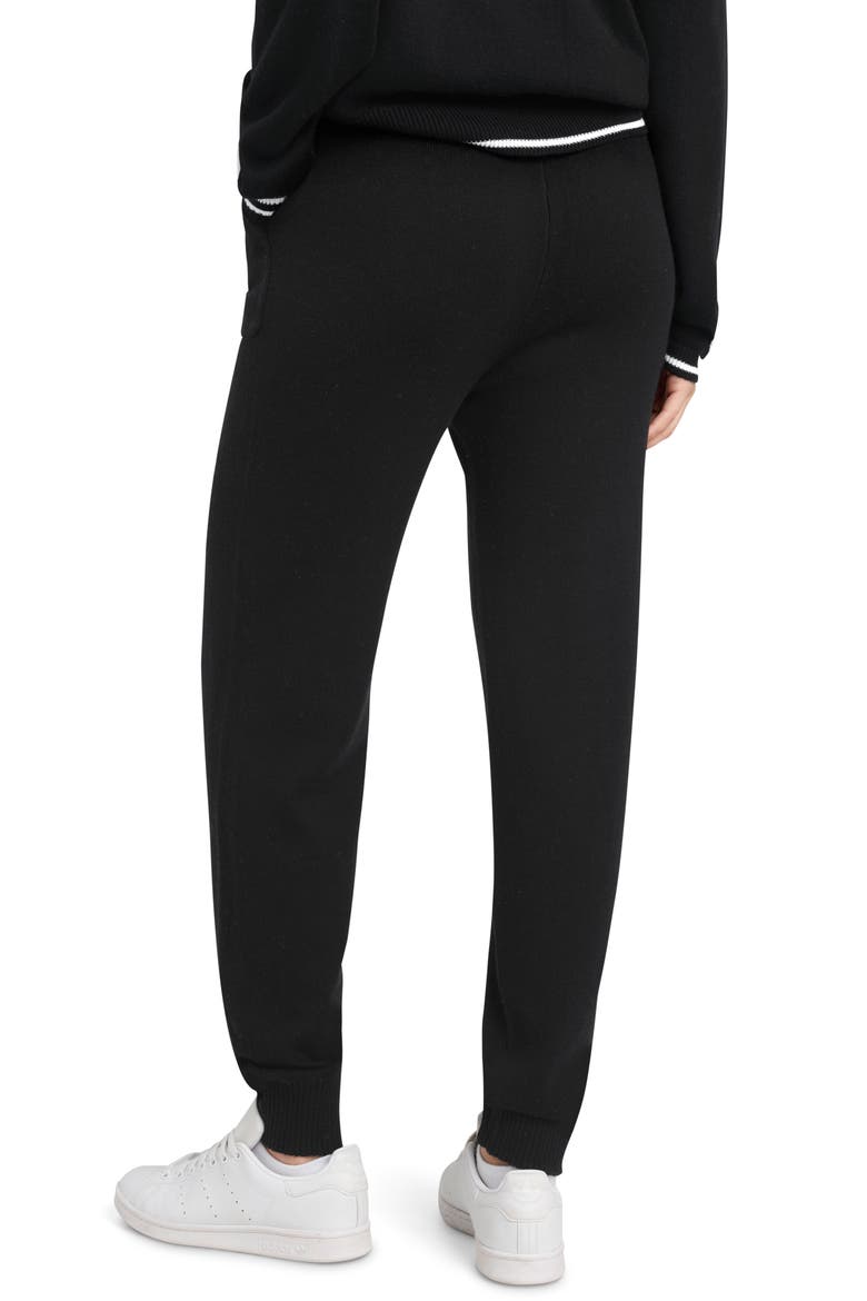 Elizabeth Cotton Blend Knit Joggers, Alternate, color, BLACK