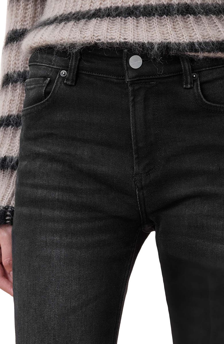 AllSaints Haldan Slim Fit Jeans, Alternate, color, Washed Black