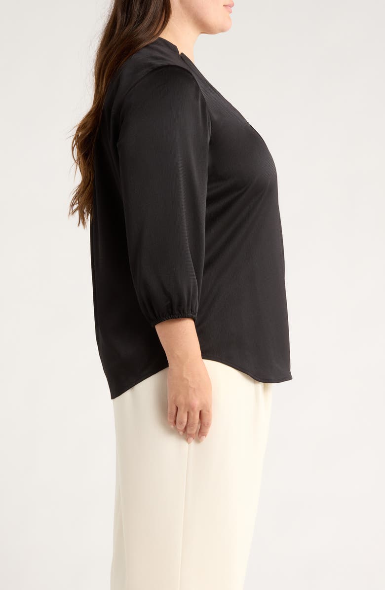 Jones New York Notch Neck V-Neck Top, Alternate, color, Jones Black