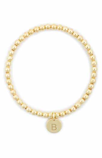 MESHMERISE Initial Charm Ball Stretch Bracelet