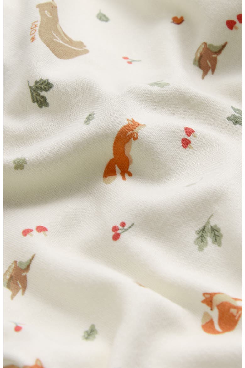 Print Two Way Zip Up Sleepsuit, Alternate, color, Woodland Tofu