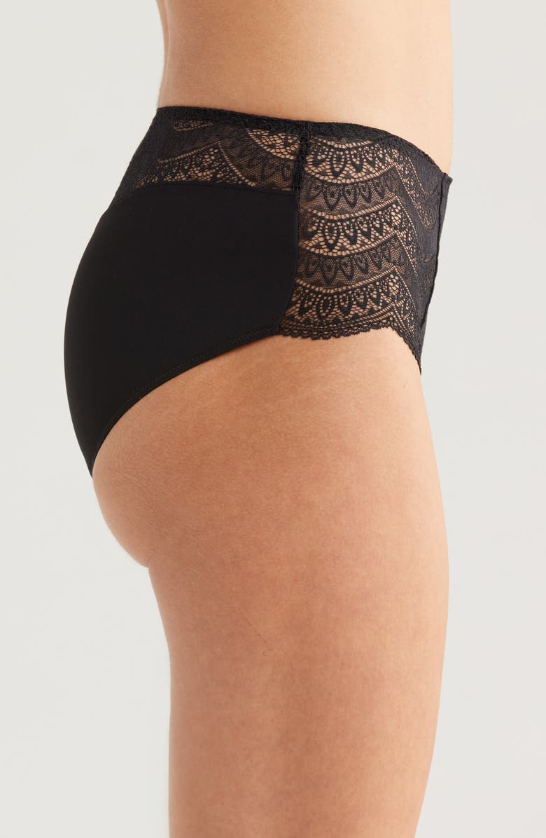 Simone Perele Karma High Waist Briefs, Alternate, color, Black