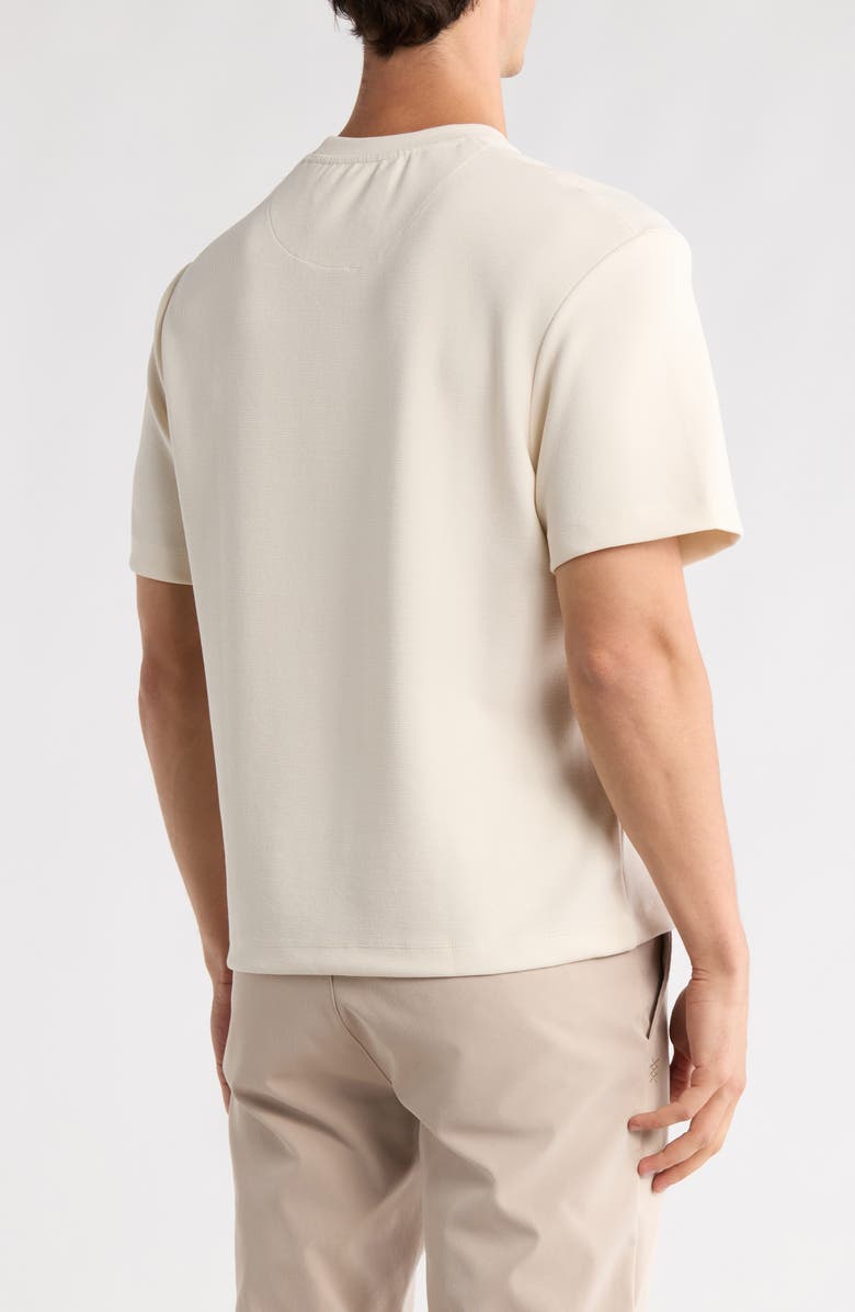 DENIM AND FLOWER Textured Relaxed Fit Crewneck T-Shirt, Alternate, color, Off White