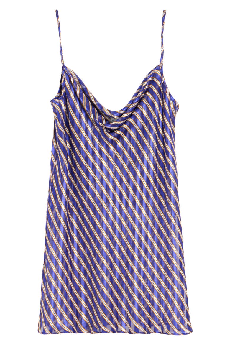Daira Devoré Diagonal Stripe Slipdress, Main, color, PURPLE