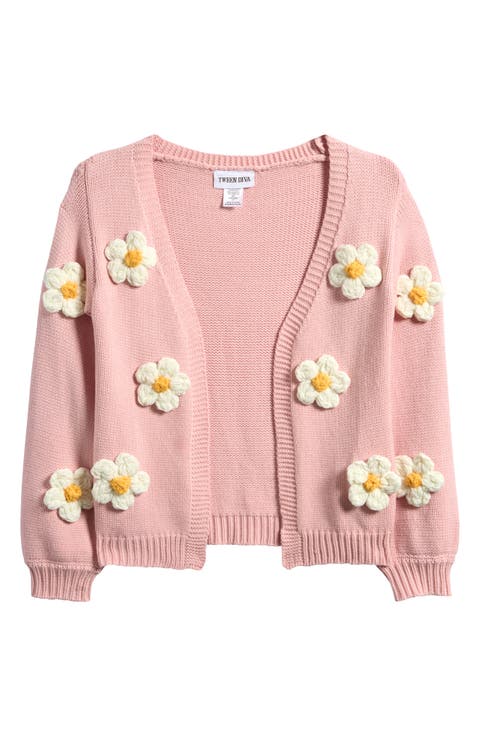 Kids' 3D Flower Cardigan (Big Kid)