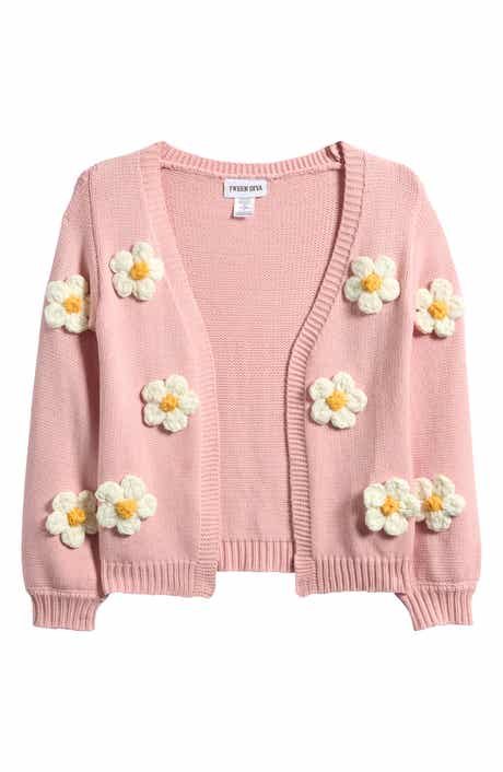 Tween Diva Kids' 3D Flower Cardigan